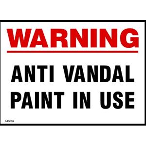 USSP&S Warning Anti Vandal paint in use Sticker/Self Adhesive Sign (MISC114) - No Parking, Private Property, Access, Disabled Parking, Vehicle, Warning