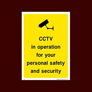 USSP&S CCTV in operation for your personal safety and security Plastic Sign (S9) - CCTV, Security, Warning, Alarmed, Surveillance, Camera, Dogs, Premises