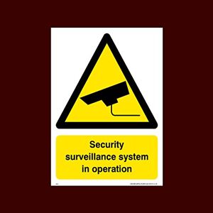 USSP&S Security Surveillance system in operation Sticker/Self Adhesive Sign (S21) - CCTV, Security, Warning, Alarmed, Surveillance, Camera, Dogs, Premises