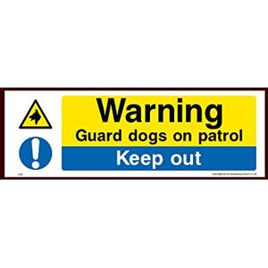 USSP&S Warning Guard Dogs of patrol Sticker/Self Adhesive Sign (S38) - CCTV, Security, Warning, Alarmed, Surveillance, Camera, Dogs, Premises