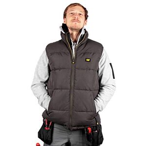 Caterpillar Cat quilted vest, black, size M