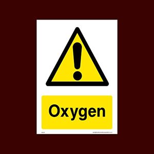 USSP&S Oxygen Sticker/Self Adhesive Sign (WCD71) - Danger, Acid, Corrosive, Hazardous, Chemicals, Harmful, Oxygen, Irritant