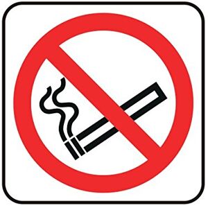 Lasting Impressions (Signs) Limited 100mmx100mm No Smoking Logo Catering Sign Rigid Plastic