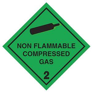 aston safety signs Non Flammable Compressed Gas 2 Symbol - Hazard Sign 100mm x 100mm Self Adhesive Sticker Clearly identifies Hazardous substances