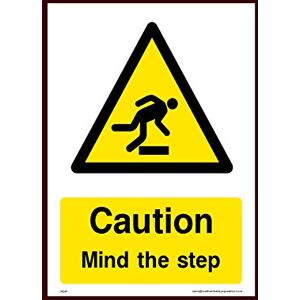 USSP&S Caution Mind the step Sticker/Self Adhesive Sign (WG47) - Men Working, Very Hot Water, Mind Head, Mind Step, Water, Hot, Vehicles, Fragile Roof