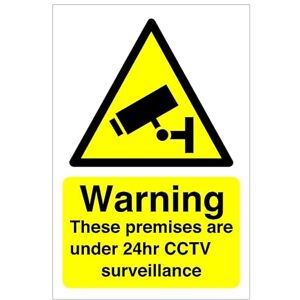 Safety First Display LTD Warning These premises are under 24hr CCTV surveillance Safety sign - High tack sticker 150mm x 100mm