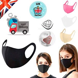 XXR Unisex Reusable Face Mask Protection Washable Facial Skin Mouth Nose Shield Breathable Anti Smoke Pollution Bike Motorcycle Sport (Black)