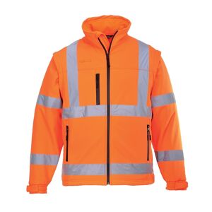 Portwest S428 Hi-Vis 2-In-1 Softshell Jacket (3L) S  Orange