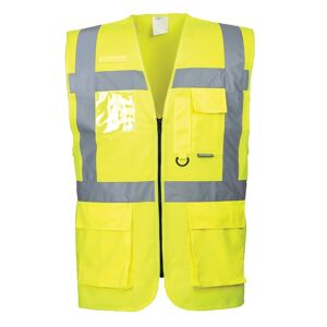 Portwest S476 Berlin Hi-Vis Executive Waistcoat 6XL  Yellow