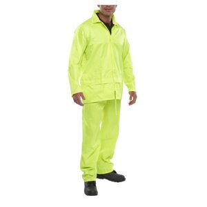 Beeswift NBDS B-Dri Weatherproof 2-Piece Unisex Rain Suit 4XL  Yellow