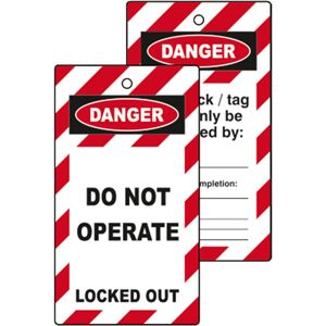 Centurion LOK090 Double Sided 'Do Not Operate' Lockout Tag (Pack of 10)