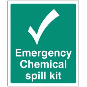 Darcy SL/EMERGENCY/CHEM Emergency Chemical Spill Kit Rigid PVC Sign