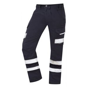 Leo Workwear CT02 Ilfracombe Polycotton Cargo Trousers Short 30  Navy