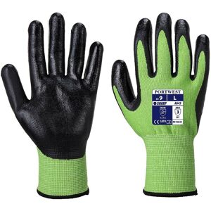 Portwest A645 Cut Level D Green Nitrile Palm-Coated Gloves