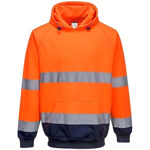 Portwest B316 Hi-Vis 2-Tone Hooded Sweatshirt XL  Orange/Navy