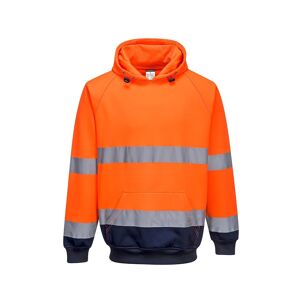 Portwest B316 Hi-Vis 2-Tone Hooded Sweatshirt 3XL  Orange/Navy