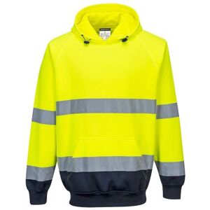 Portwest B316 Hi-Vis 2-Tone Hooded Sweatshirt L  Yellow/Navy