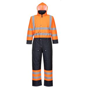 Portwest S485 Hi-Vis Contrast Coverall L  Orange