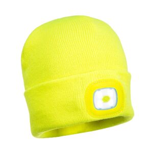 Portwest B028 Rechargeable Twin LED Beanie  Yellow