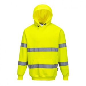 Portwest B304 Hi-Vis Hooded Sweatshirt M  Yellow