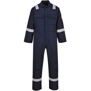 Portwest BIZ5 Bizweld Iona Flame Resistant Hi-Vis Coverall Regular Medium  Navy