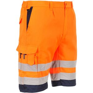 Portwest E043 Hi-Vis Two Tone Polycotton Shorts M  Orange