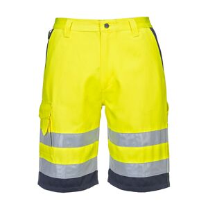 Portwest E043 Hi-Vis Two Tone Polycotton Shorts XL  Yellow