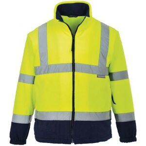 Portwest F301 Two Tone Hi-Vis Heavyweight Fleece 4XL  Yellow