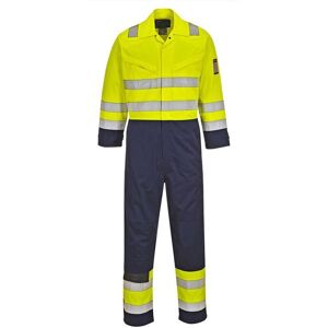 Portwest MV28 Hi-Vis Modaflame 2-Tone Coverall - Regular Length 3XL  Yellow/Navy