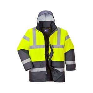 Portwest S466 Hi-Vis Contrast Traffic Jacket M  Yellow/Navy