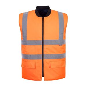 Portwest S469 Hi-Vis Reversible Bodywarmer XL  Orange