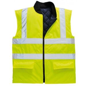 Portwest S469 Hi-Vis Reversible Bodywarmer L  Yellow