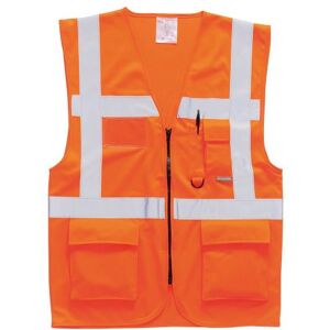 Portwest S476 Berlin Hi-Vis Executive Waistcoat 4XL  Orange