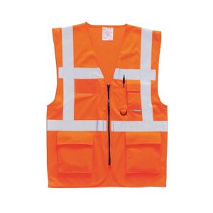 Portwest S476 Berlin Hi-Vis Executive Waistcoat XS  Orange