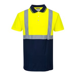 Portwest S479 Hi-Vis Two-Tone Polo Shirt M  Yellow