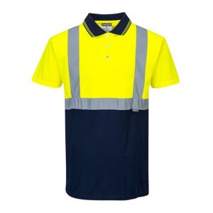 Portwest S479 Hi-Vis Two-Tone Polo Shirt XS  Yellow