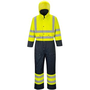 Portwest S485 Hi-Vis Contrast Coverall XXL  Yellow