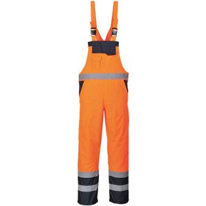 Portwest S489 Lined Hi-Vis Bib & Brace 3XL  Orange