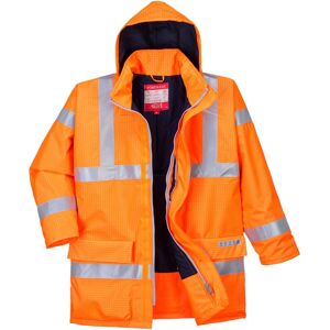 Portwest S778 Bizflame Hi-Vis Flame Resistant Rain Jacket S  Orange