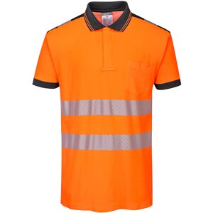 Portwest T180 PW3 Hi-Vis Short Sleeve Polo Shirt XS  Orange