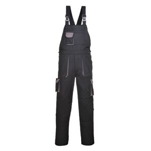 Portwest TX12 Texo Contrast Bib & Brace Tall Medium Black