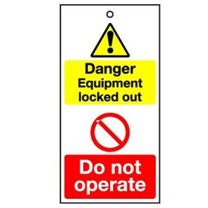 Reece Safety RPT32AR Tags Lockout Tags Danger Equipment Locked Out - Do Not Operate Pack Of 10