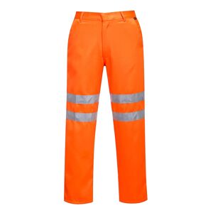 Portwest RT45 Hi-Vis Polycotton Service Trousers Tall S  Orange
