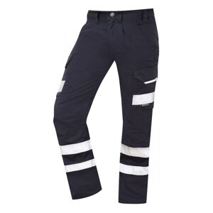 Leo Workwear CT02 Ilfracombe Polycotton Cargo Trousers Short 50  Navy