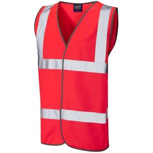 Leo Workwear Leo W01 Tarka Hi-Vis Waistcoat ISO 20471 Class 2 S  Red