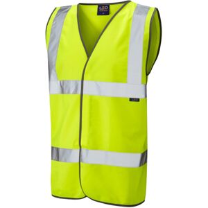 Leo Workwear Leo W01 Tarka Hi-Vis Waistcoat ISO 20471 Class 2 3XL  Yellow