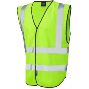 Leo Workwear W05 Pilton Hi-Vis Reflective Waistcoat L  Lime