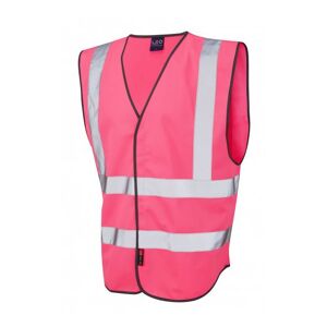 Leo Workwear W05 Pilton Hi-Vis Reflective Waistcoat 4XL  Pink