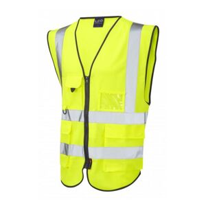 Leo Workwear W11 Lynton Class 2 Hi-Vis Vest XL  Yellow