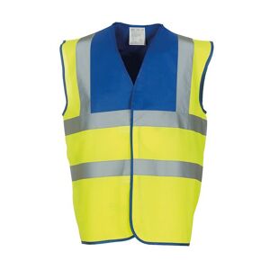 Yoko International Yoko HVW100 Two-Tone Hi-Vis Waistcoat 3XL  Blue